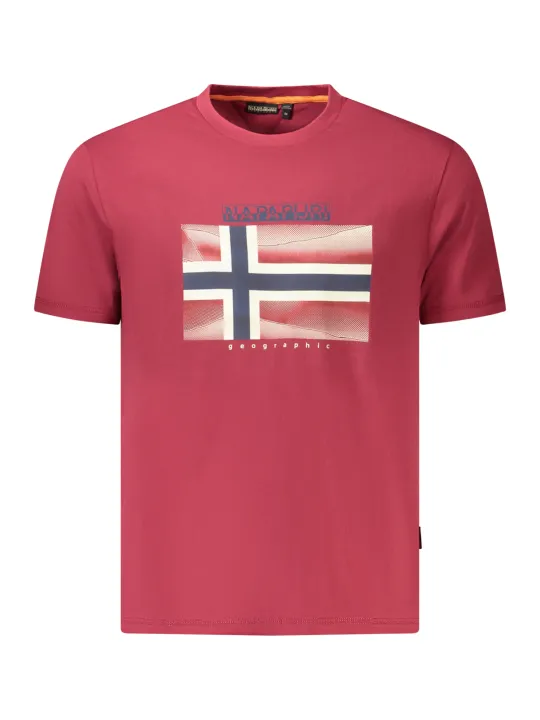 "Napapijri T-Shirts im Sale | Napapijri Bio Baumwolle TShirt Locker Rundhals Logo Druck online kaufen"|Planet-Deluxe