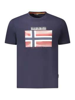 "Locker Bio-T-Shirt Rundhals mit Napapijri Logo"