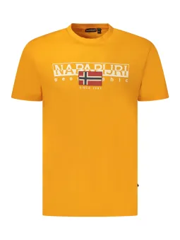 Bio Baumwolle T-Shirt mit Napapijri Logo Rundhals, nachhaltig