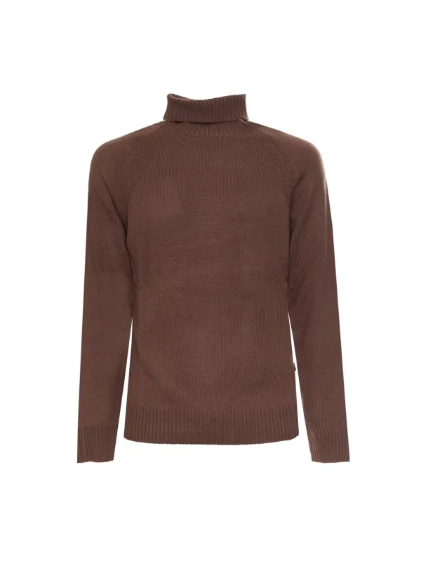 Brauner Strickpullover mit Rippenmuster Brauner Strickpullover mit Rippenmuster
