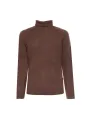 Brauner Strickpullover mit Rippenmuster
