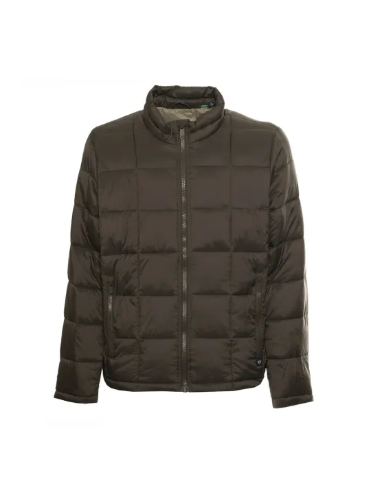 Beige Herren Kurz Pufferjacke Reißverschluss