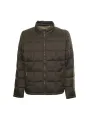 Beige Herren Kurz Pufferjacke Reißverschluss