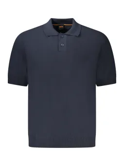 "Blauer Boss Pullover mit Stickerei & 2 Knöpfen - 50514223"