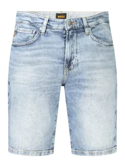 Verwaschene Jeansshorts - Normale Passform, 5 Taschen, Logo