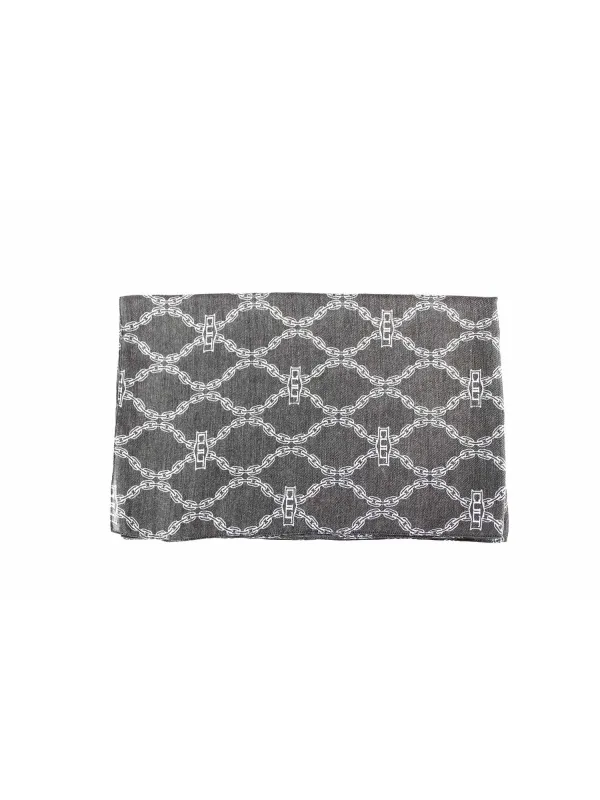 Gewebe mit Kettenschmuckmuster Schwarz Gewebe mit Kettenschmuckmuster Schwarz