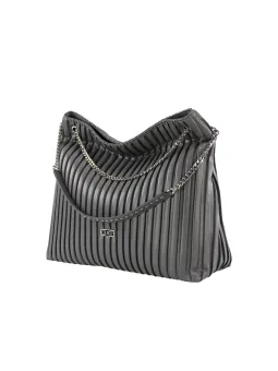 Schwarze, gefältete Cult Handtasche