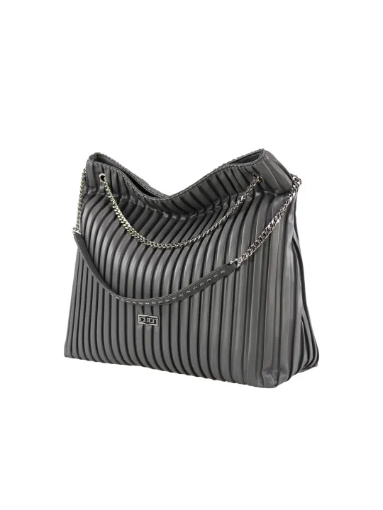 Schwarze, gefältete Cult Handtasche
