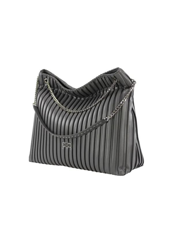 Schwarze, gefältete Cult Handtasche