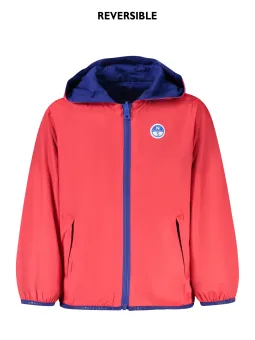 Wendbare North Sails Jungenjacke Rot/Blau mit Kapuze