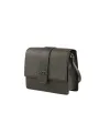 Schwarze Leder Schultertasche minimalistisch modern