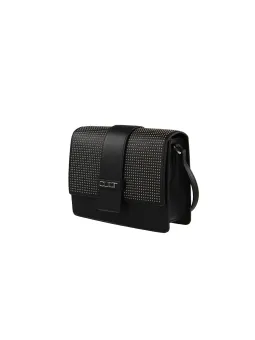 Schwarze Ledertasche schlankes elegantes Design