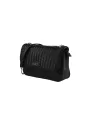 Schwarze geflochtene Leder Schultertasche Cult