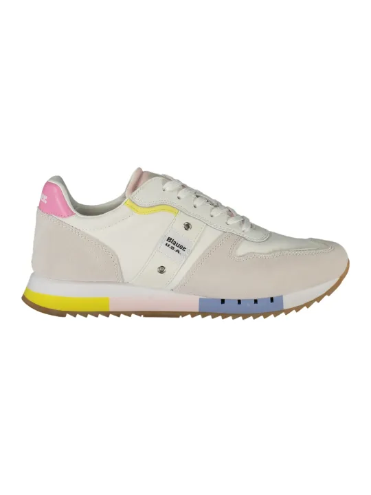 "Blauer Sneakers im Sale | Melrose Blauer Sneaker mit Kontrastdetails und Wechselschnürer online kaufen"|Planet-Deluxe
