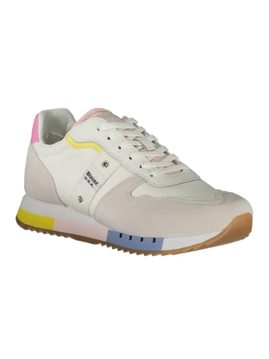 "Blauer Sneakers im Sale | Melrose Blauer Sneaker mit Kontrastdetails und Wechselschnürer online kaufen"|Planet-Deluxe