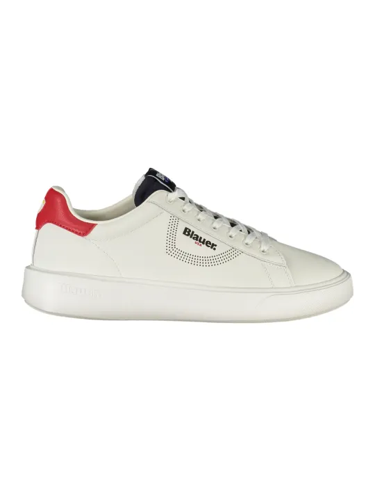 "Blauer Sneakers im Sale | Blauer Kontrast-Sneaker mit Print und Logo online kaufen"|Planet-Deluxe