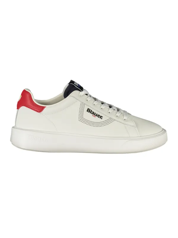 "Blauer Sneakers im Sale | Blauer Kontrast-Sneaker mit Print und Logo online kaufen"|Planet-Deluxe