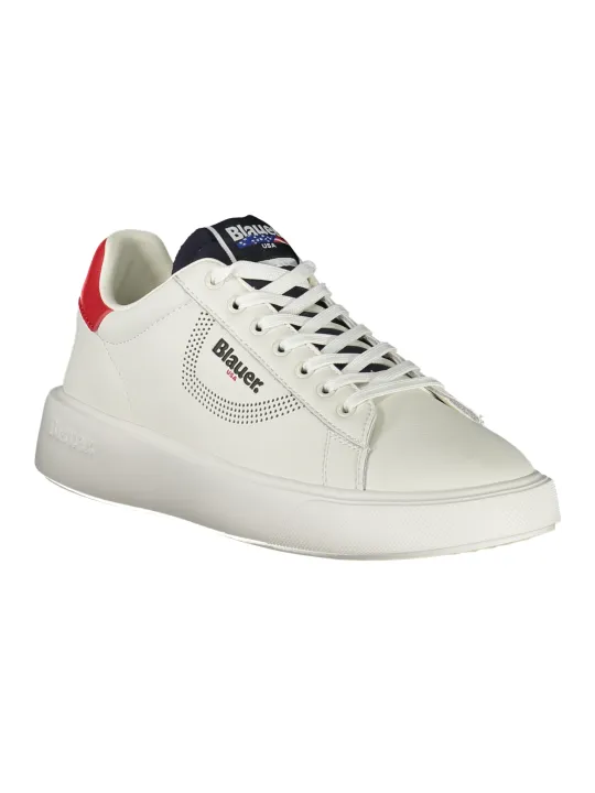 "Blauer Sneakers im Sale | Blauer Kontrast-Sneaker mit Print und Logo online kaufen"|Planet-Deluxe