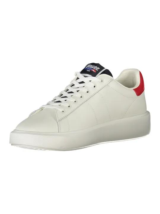 "Blauer Sneakers im Sale | Blauer Kontrast-Sneaker mit Print und Logo online kaufen"|Planet-Deluxe
