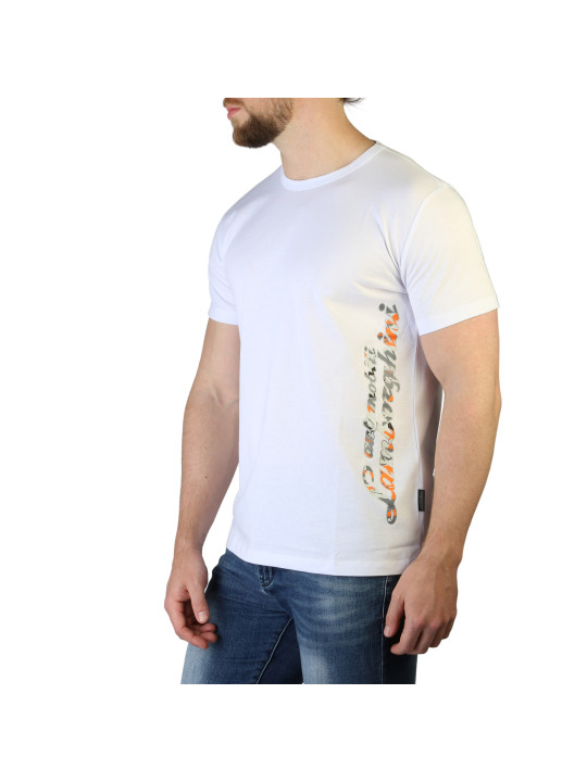 Weißes T-Shirt mit seitlichem Design