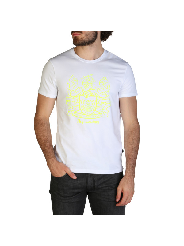 Weißes Aquascutum Herren T-Shirt vorne Weißes Aquascutum Herren T-Shirt vorne