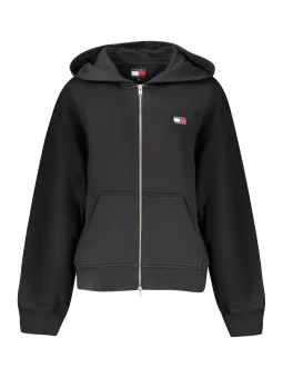 Bio-Baumwolle Hoodie mit Stickerei - Reißverschluss Sweatshirt