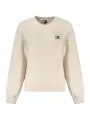"Tommy Hilfiger Sweatshirts im Sale | Tommy Hilfiger Damen Langarm-Sweatshirt DW0DW19408_BEAE3 – Gebürsteter Rundhalsausschnitt mit Stickerei-Logo, 95% Regenerativ online kaufen"|Planet-Deluxe