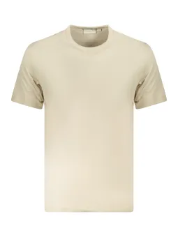 Calvin Klein Bio-Baumwoll-T-Shirt: Rundhals, Logo, Kontrast