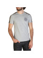 Graues Textur-T-Shirt mit Streifen