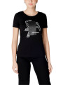 Schwarzes Ea7 Logo T-Shirt