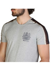 Graues Aquascutum T-Shirt mit Streifen