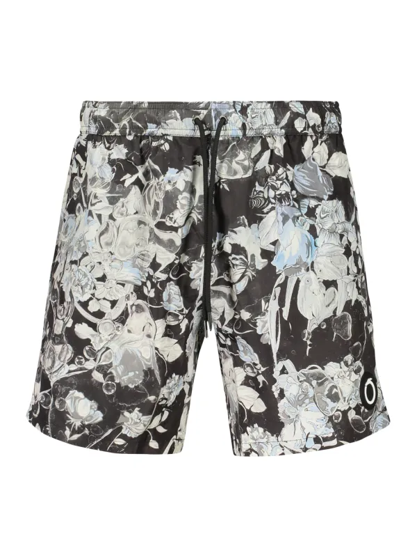 "Trussardi Badehosen im Sale | Trussardi Blumen Swim Boxer mit Taschen und Logo online kaufen"|Planet-Deluxe