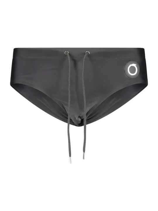 "Trussardi Badehosen im Sale | Trussardi Badehose Schwarz mit Elastikbund und Logoapplikation online kaufen"|Planet-Deluxe