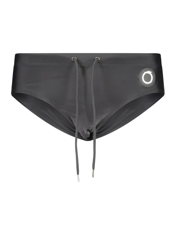 "Trussardi Badehosen im Sale | Trussardi Badehose Schwarz mit Elastikbund und Logoapplikation online kaufen"|Planet-Deluxe