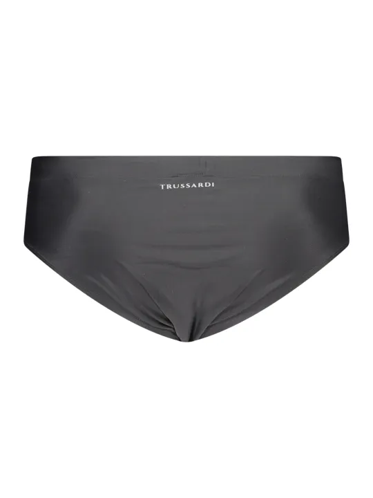"Trussardi Badehosen im Sale | Trussardi Badehose Schwarz mit Elastikbund und Logoapplikation online kaufen"|Planet-Deluxe