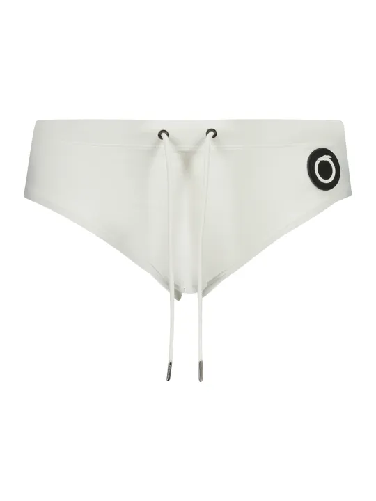 "Trussardi Badehosen im Sale | Strandslip Trussardi Weiß mit Elastischem Bund und Logo Applikation online kaufen"|Planet-Deluxe