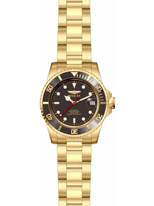 Goldene Invicta Gelb Herrenuhr Detailansicht