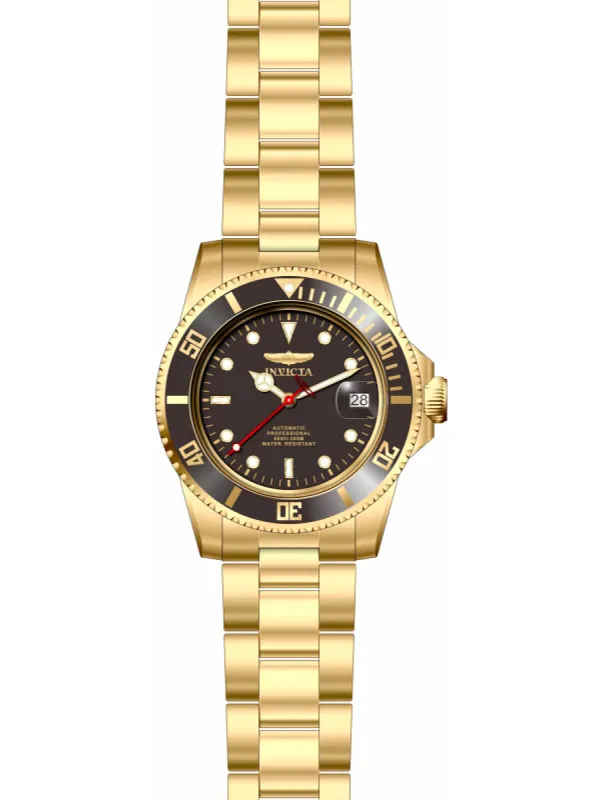 Goldene Invicta Gelb Herrenuhr Detailansicht