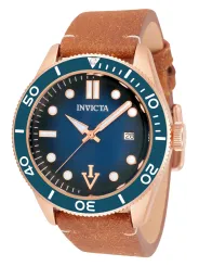 Rosegold Invicta Braun Herrenuhr Leder