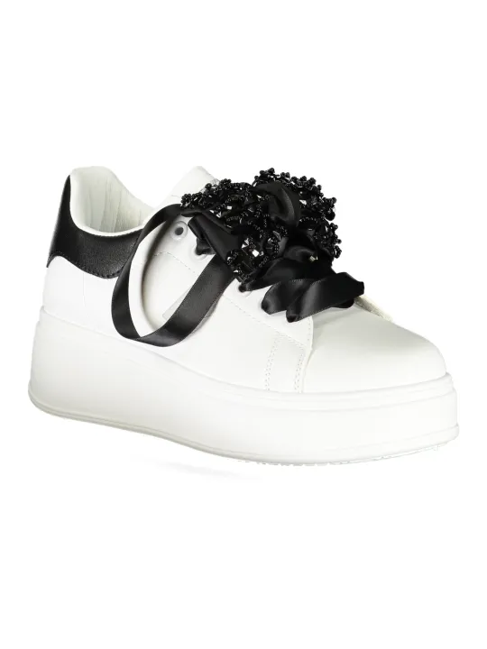 "Laura Biagiotti Sneakers im Sale | Laura Biagiotti Kalbleder Sneakers Kontrastdetails online kaufen"|Planet-Deluxe