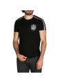 Schwarzes Aquascutum-T-Shirt mit Streifen