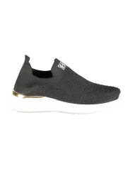 "Laura Biagiotti Sneakers im Sale | Elastik Textilsneakers mit Strass und Stickerei 3cm Keil 8936 NEBLACK online kaufen"|Planet-Deluxe