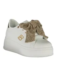 "Laura Biagiotti Sneakers im Sale | Kalbleder Sneaker mit Strass, Keilabsatz und Logo 4cm online kaufen"|Planet-Deluxe