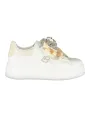 Luxus-Sneaker aus Kalbleder mit Strass und 4cm Keilsohle