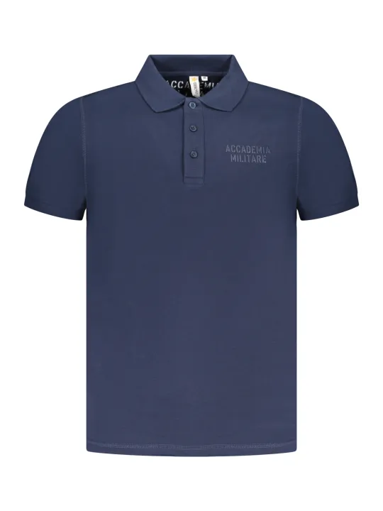 "ACCADEMIA MILITARE Startseite im Sale | BLAUES KURZARM-POLOSHIRT DER MILITARY ACADEMY FÜR HERREN online kaufen"|Planet-Deluxe