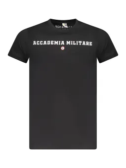 "Akademia Kurzarmshirt: Kontrast-Print & Rundhals-Design"