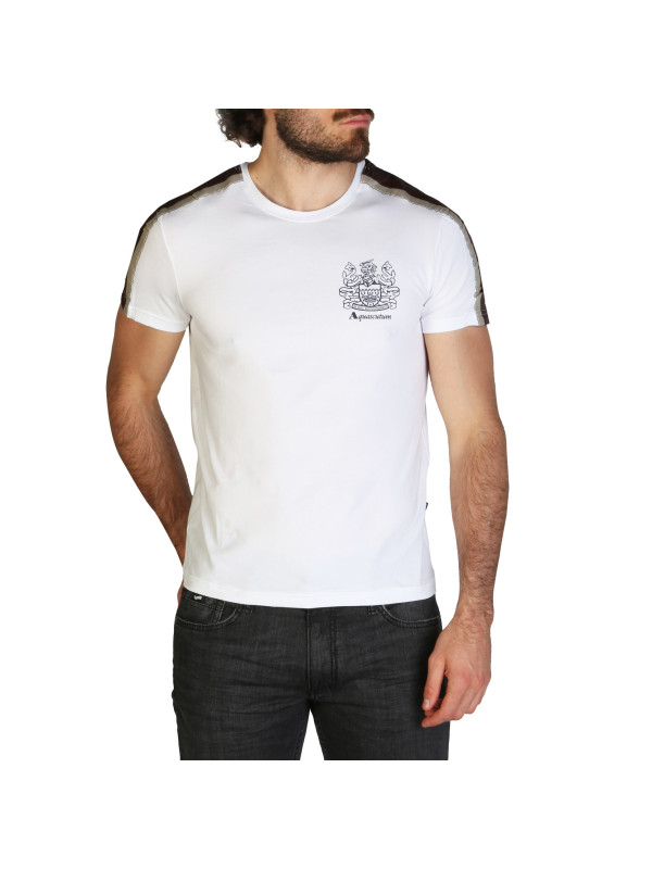 Weißes Aquascutum Baumwoll-T-Shirt mit Logo Weißes Aquascutum Baumwoll-T-Shirt mit Logo