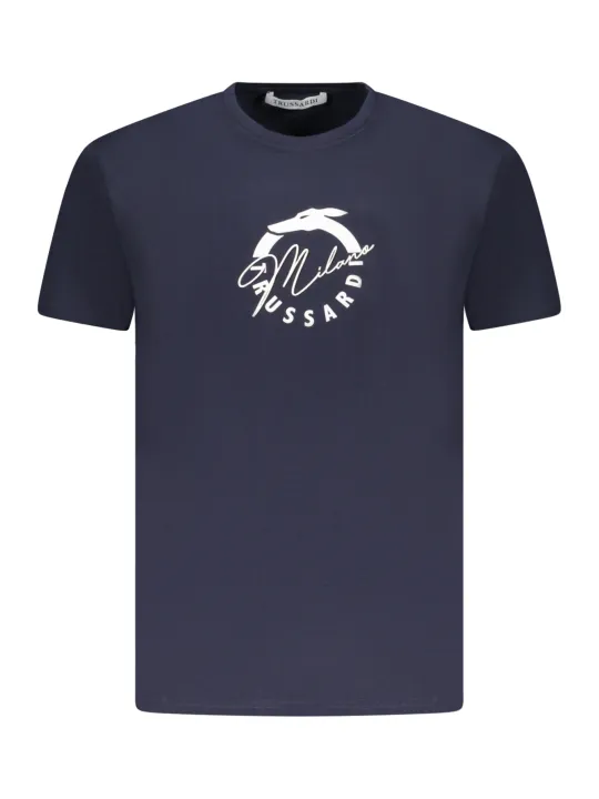 "Trussardi T-Shirts im Sale | Trussardi Kurzarmshirt Navy Rundhals Logo Print Basic online kaufen"|Planet-Deluxe