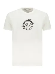 "Trussardi T-Shirts im Sale | Trussardi Logo T-Shirt Kurzarm Rundhals Basic Weiß online kaufen"|Planet-Deluxe