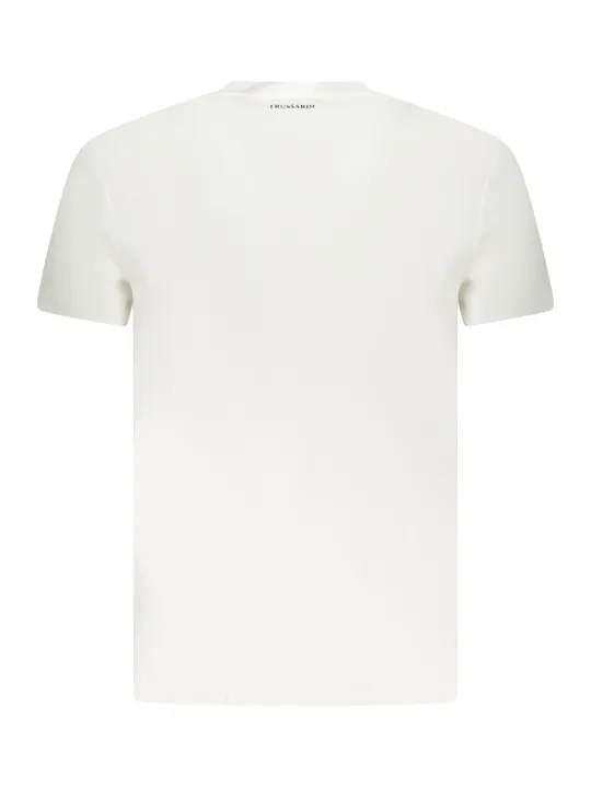 "Trussardi T-Shirts im Sale | Trussardi Logo T-Shirt Kurzarm Rundhals Basic Weiß online kaufen"|Planet-Deluxe